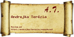 Andrejka Terézia névjegykártya