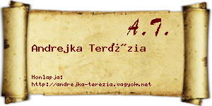 Andrejka Terézia névjegykártya